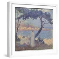 Bathers on the Seashore-Th?o van Rysselberghe-Framed Giclee Print