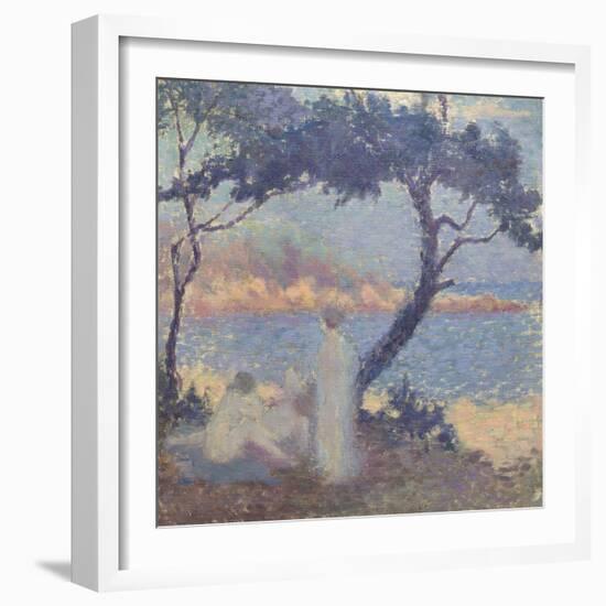 Bathers on the Seashore-Th?o van Rysselberghe-Framed Giclee Print