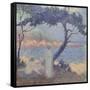 Bathers on the Seashore-Th?o van Rysselberghe-Framed Stretched Canvas