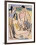 Bathers on the Shore, Fehmarn-Ernst Ludwig Kirchner-Framed Giclee Print