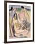 Bathers on the Shore, Fehmarn-Ernst Ludwig Kirchner-Framed Giclee Print