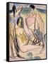 Bathers on the Shore, Fehmarn-Ernst Ludwig Kirchner-Framed Stretched Canvas