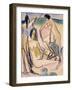 Bathers on the Shore, Fehmarn-Ernst Ludwig Kirchner-Framed Giclee Print