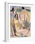 Bathers on the Shore, Fehmarn-Ernst Ludwig Kirchner-Framed Giclee Print