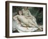 Bathers or Two Nude Women, C.1858-Gustave Courbet and Hector Hanoteau-Framed Giclee Print