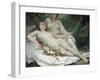 Bathers or Two Nude Women, C.1858-Gustave Courbet and Hector Hanoteau-Framed Giclee Print