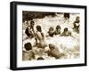 Bathers Playing in the Sea 1920s-null-Framed Premium Photographic Print