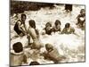 Bathers Playing in the Sea 1920s-null-Mounted Premium Photographic Print