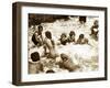 Bathers Playing in the Sea 1920s-null-Framed Photographic Print