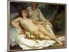 Bathers Says Two Naked Women. Painting by Gustave Courbet (1819-1877), 1858. Oil on Canvas. Dim: 1,-Gustave Courbet-Mounted Giclee Print
