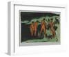 Bathers Tossing Reeds, 1910-Ernst Ludwig Kirchner-Framed Giclee Print