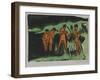 Bathers Tossing Reeds, 1910-Ernst Ludwig Kirchner-Framed Giclee Print