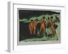 Bathers Tossing Reeds, 1910-Ernst Ludwig Kirchner-Framed Giclee Print