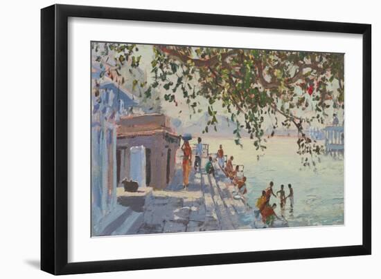 Bathers, Udaipur-Tim Scott Bolton-Framed Giclee Print