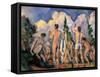 Bathers-Paul Cézanne-Framed Stretched Canvas