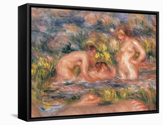 Bathers-Pierre-Auguste Renoir-Framed Stretched Canvas