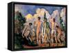 Bathers-Paul Cézanne-Framed Stretched Canvas