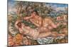 Bathers-Pierre-Auguste Renoir-Mounted Art Print