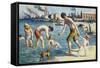 Bathers-Maximilien Luce-Framed Stretched Canvas
