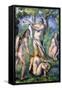 Bathers-Paul Cézanne-Framed Stretched Canvas