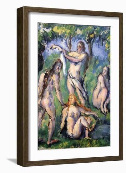 Bathers-Paul Cézanne-Framed Art Print