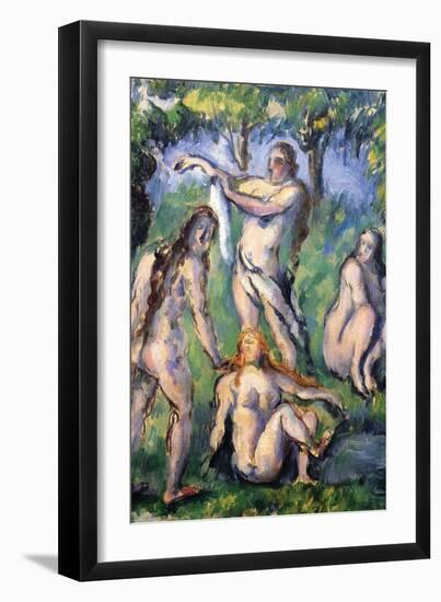 Bathers-Paul Cézanne-Framed Art Print