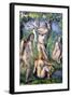 Bathers-Paul Cézanne-Framed Art Print