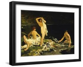 Bathers-Lorenzo Delleani-Framed Giclee Print
