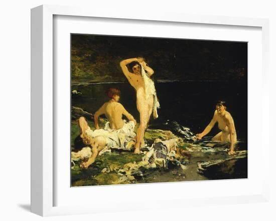 Bathers-Lorenzo Delleani-Framed Giclee Print