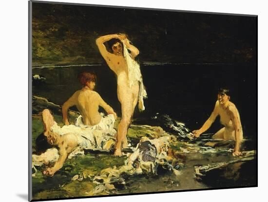 Bathers-Lorenzo Delleani-Mounted Giclee Print