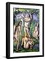 Bathers-Paul Cézanne-Framed Art Print