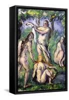 Bathers-Paul Cézanne-Framed Stretched Canvas