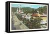 Bathhouse Row, Hot Springs, Arkansas-null-Framed Stretched Canvas