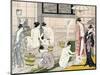 Bathhouse Women, Japanese Wood-Cut Print-Lantern Press-Mounted Art Print