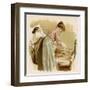 Bathing an Elderly Patient Who is Bed Bound-null-Framed Art Print