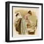 Bathing an Elderly Patient Who is Bed Bound-null-Framed Art Print