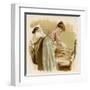 Bathing an Elderly Patient Who is Bed Bound-null-Framed Art Print