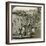 Bathing at a Ghat on the Ganges, Calcutta, India, C1900s-Underwood & Underwood-Framed Photographic Print