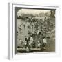 Bathing at a Ghat on the Ganges, Calcutta, India, C1900s-Underwood & Underwood-Framed Photographic Print