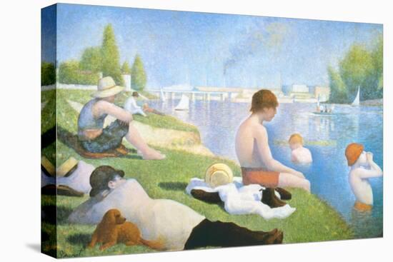 Bathing at Asnieres-Georges Seurat-Stretched Canvas