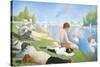 Bathing at Asnieres-Georges Seurat-Stretched Canvas