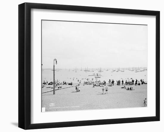 Bathing at City Point, South Boston, Mass-null-Framed Giclee Print