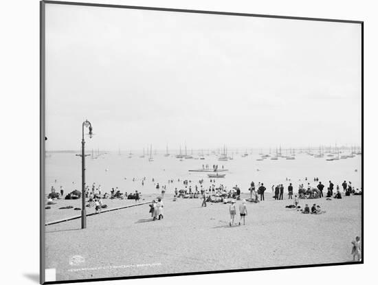 Bathing at City Point, South Boston, Mass-null-Mounted Giclee Print