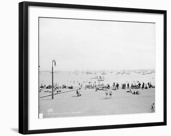 Bathing at City Point, South Boston, Mass-null-Framed Giclee Print