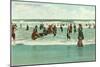 Bathing at Coney Island, New York City-null-Mounted Art Print