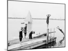 Bathing at Manhansett I.E. Manhanset House, Shelter Island, N.Y.-null-Mounted Photo