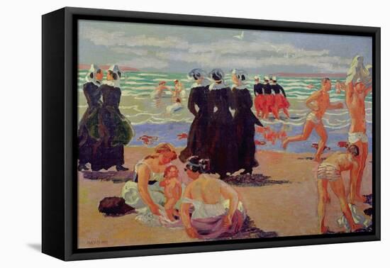 Bathing at the Pardon of Sainte-Anne-La-Palud, 1905-Maurice Denis-Framed Stretched Canvas