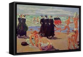 Bathing at the Pardon of Sainte-Anne-La-Palud, 1905-Maurice Denis-Framed Stretched Canvas