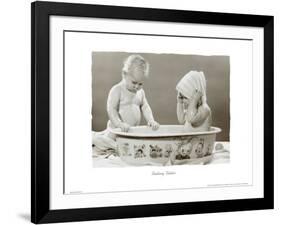 Bathing Babies-null-Framed Art Print