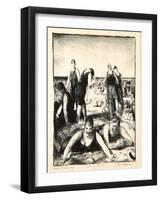 Bathing Beach, 1921-George Wesley Bellows-Framed Giclee Print